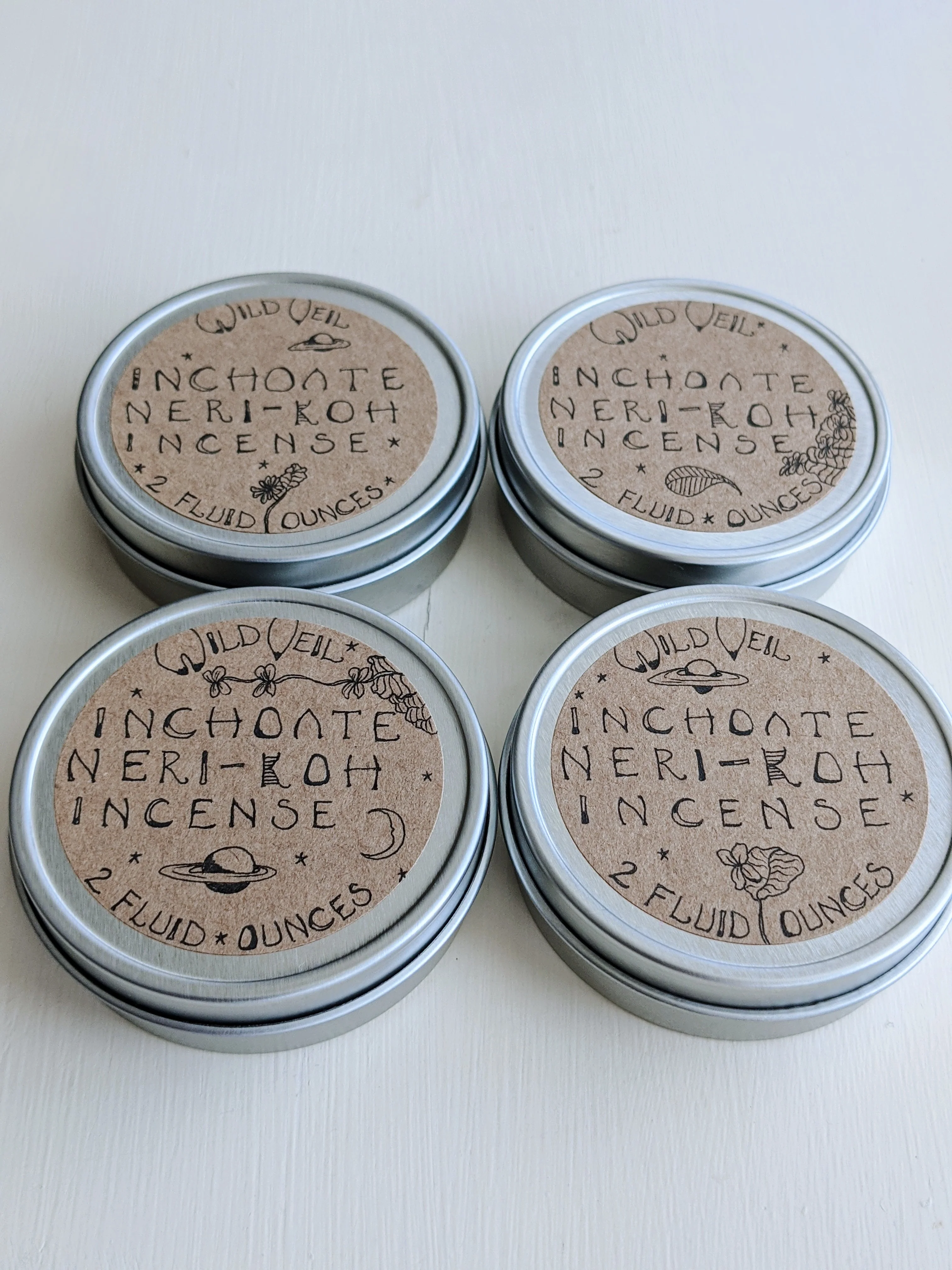 Inchoate Neri-Koh Incense. Zaatar, Malawi camphor basil, scented geranium, black sage, roses (alba, moss, damask, musk, and gallica), apricots, cardamom, wild fir balsam and red spruce boughs. - Image 18