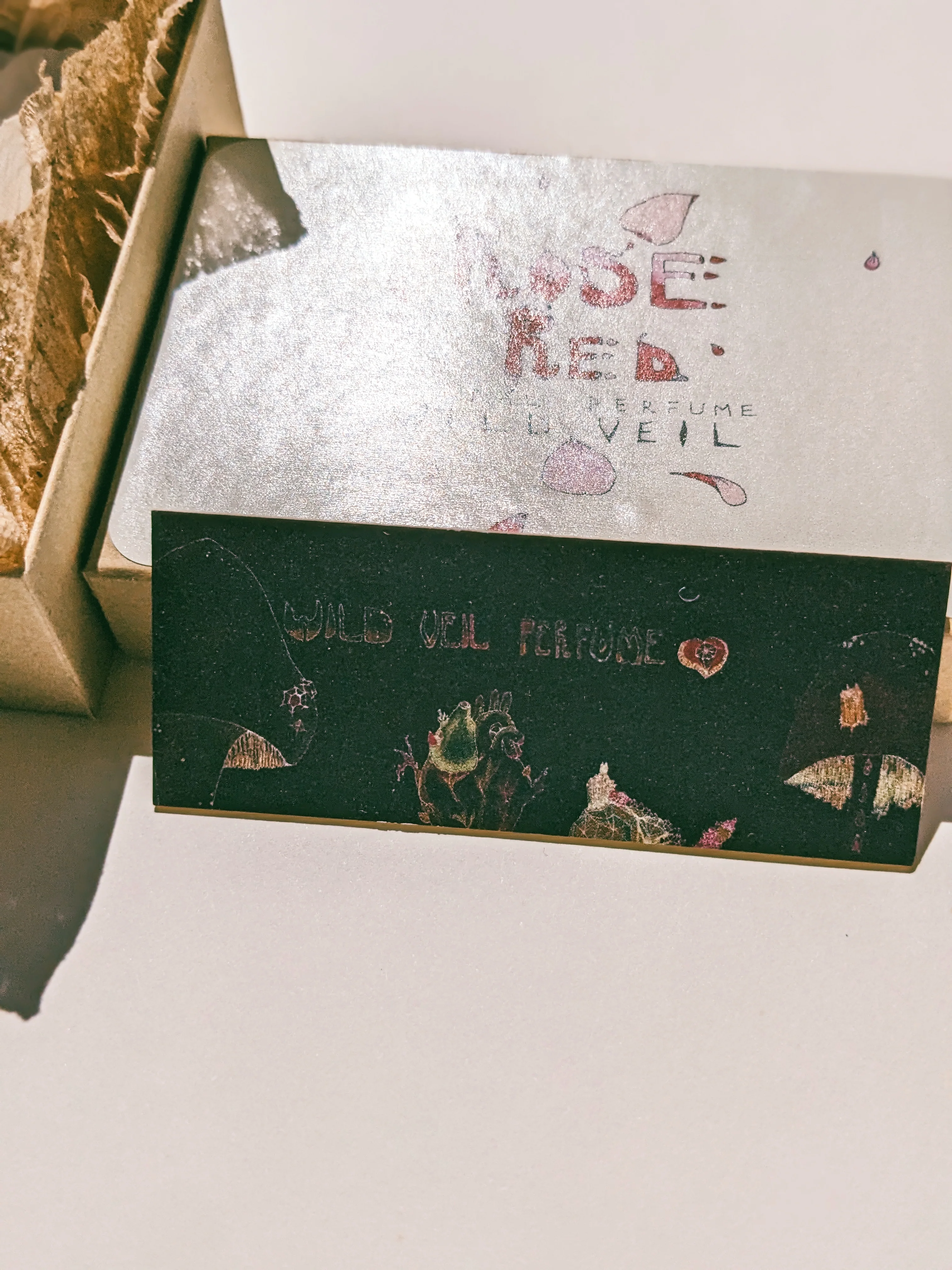 Rose Red. natural perfume. moroccan rose's juicy petals with white sage dust. lapsang souchong smoke, naga resin, dominican sage. May 2023 - Image 15